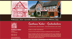 Desktop Screenshot of gasthaus-kueker.com