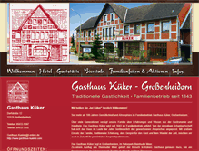 Tablet Screenshot of gasthaus-kueker.com